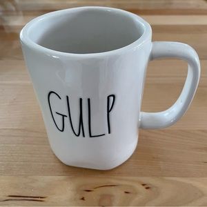 Rae Dunn artisan collection mug that says GULP.